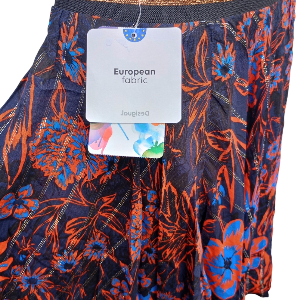 NWT Desigual Women's Falda Itaca Skirt Multi Color Handkerchief Style Size Small - Picture 6 of 15